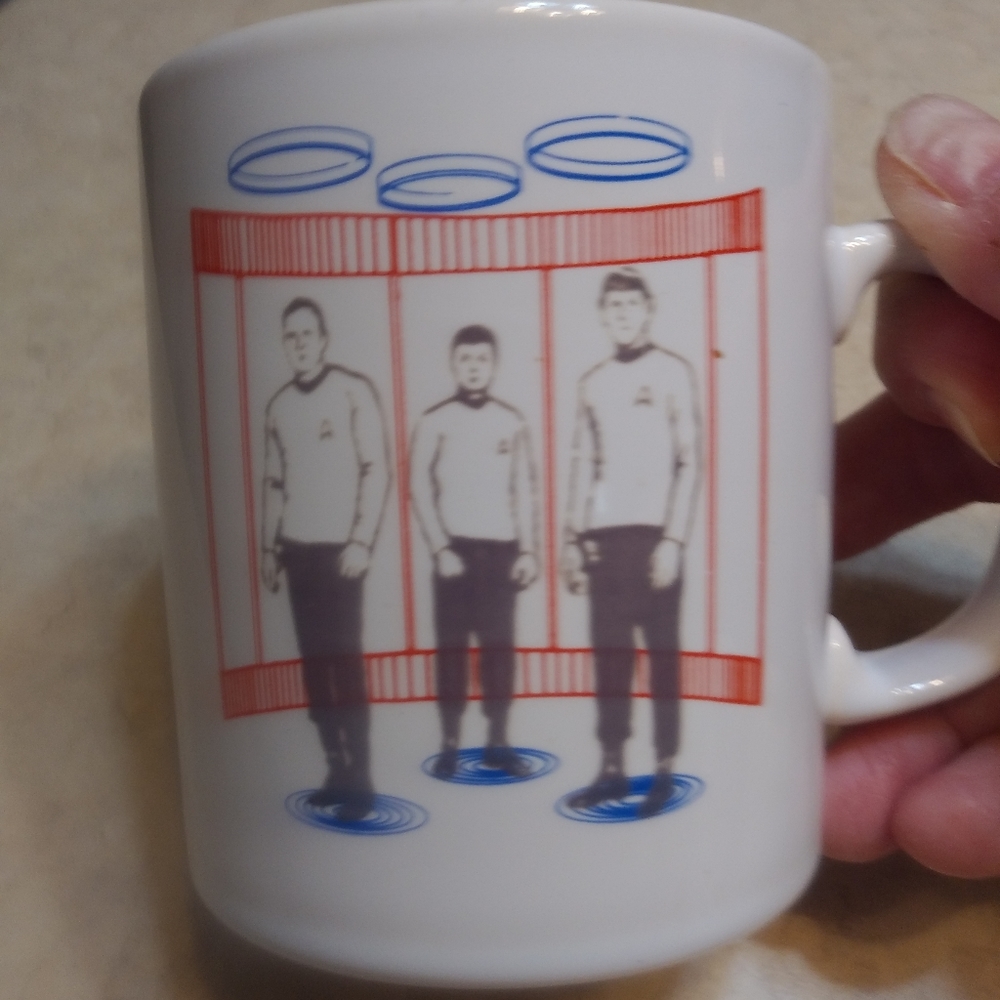 Star Trek coffee cup Beam Me Up!